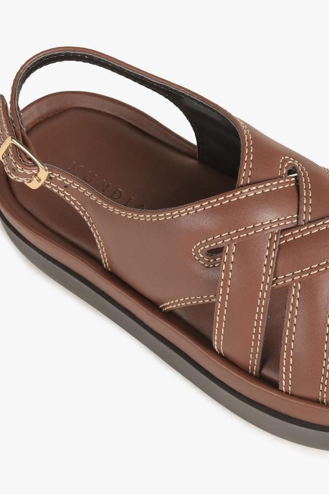 Sandália Feminina Flatform Mundial Raiane Marrom 2
