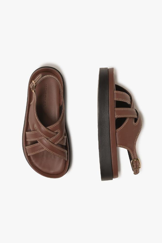 Sandália Feminina Flatform Mundial Raiane Marrom 3