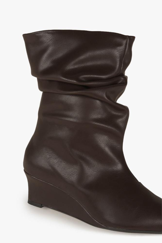Bota Feminina Cano Médio Mundial Angelina Café 2
