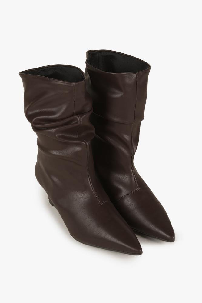 Bota Feminina Cano Médio Mundial Angelina Café 4