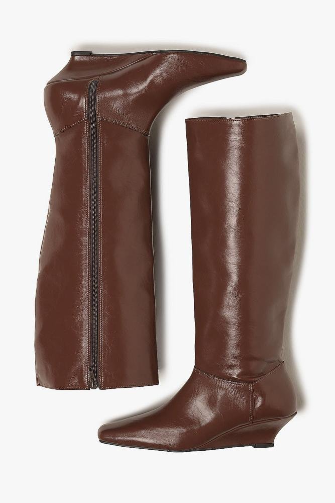 Bota Feminina Cano Alto Mundial Rafaella Café 3