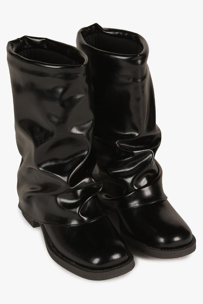 Bota Feminina Cano Médio Mundial Ludimila Preto 4