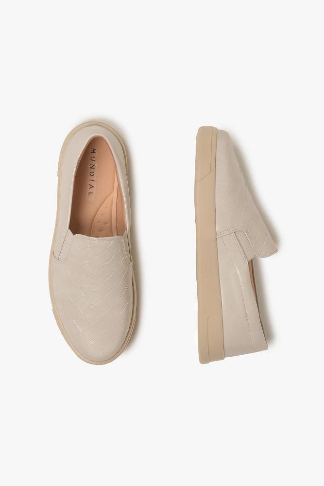 Tênis Feminino Slip On Mundial Leandra Off White 3