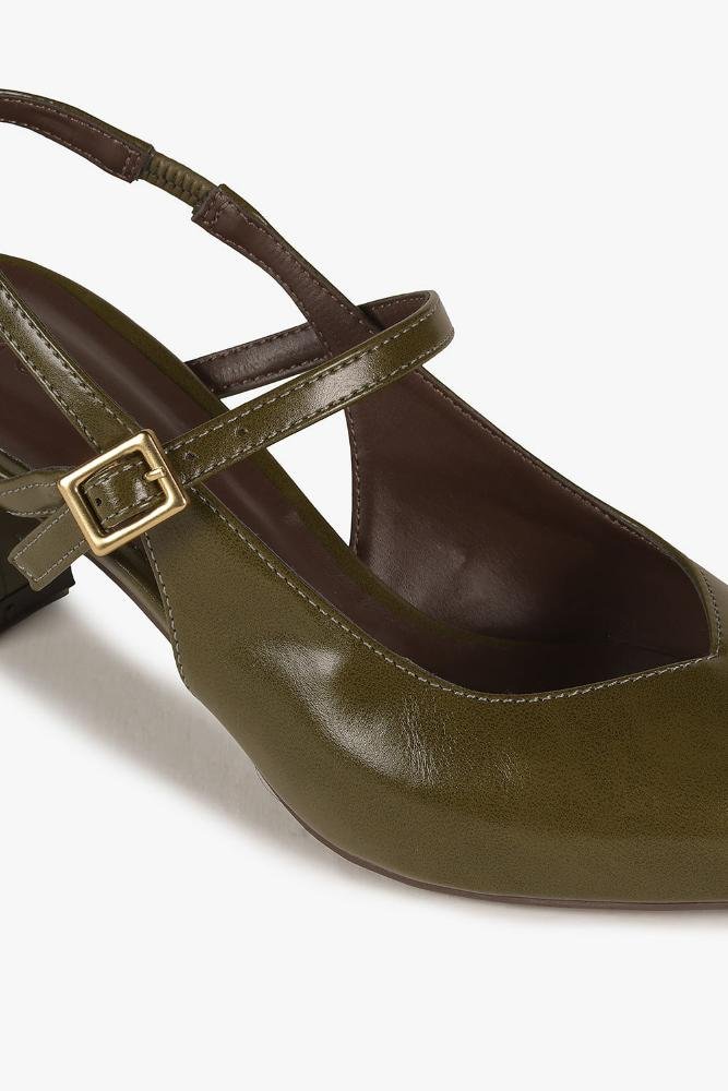 Sapato Feminino Slingback Mundial Veronika Verde 2