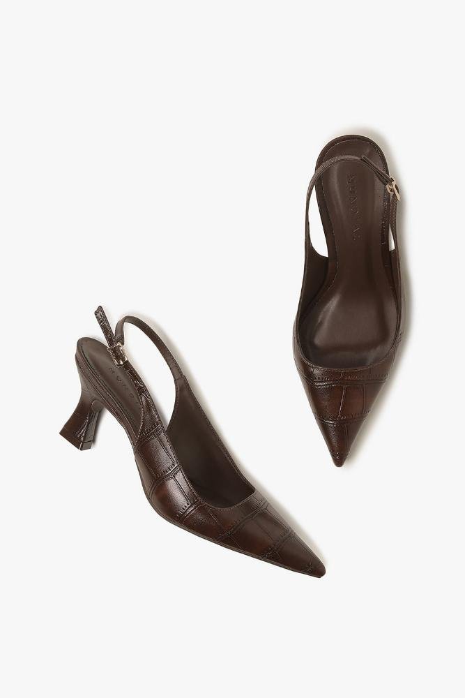 Scarpin Feminino Slingback Mundial Fatima Marrom 3