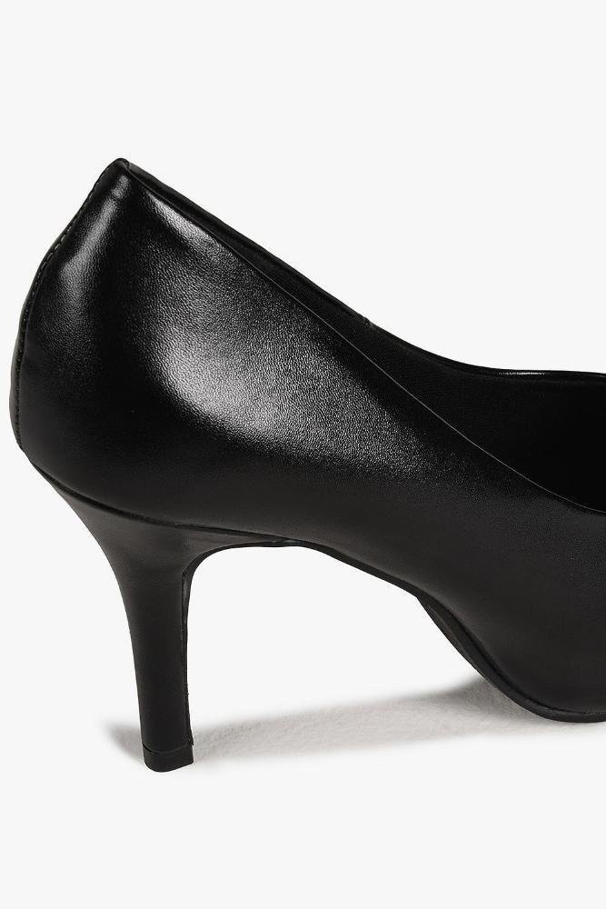 Sapato Feminino Peep Toe Salto Alto Mundial Luiza Preto 2
