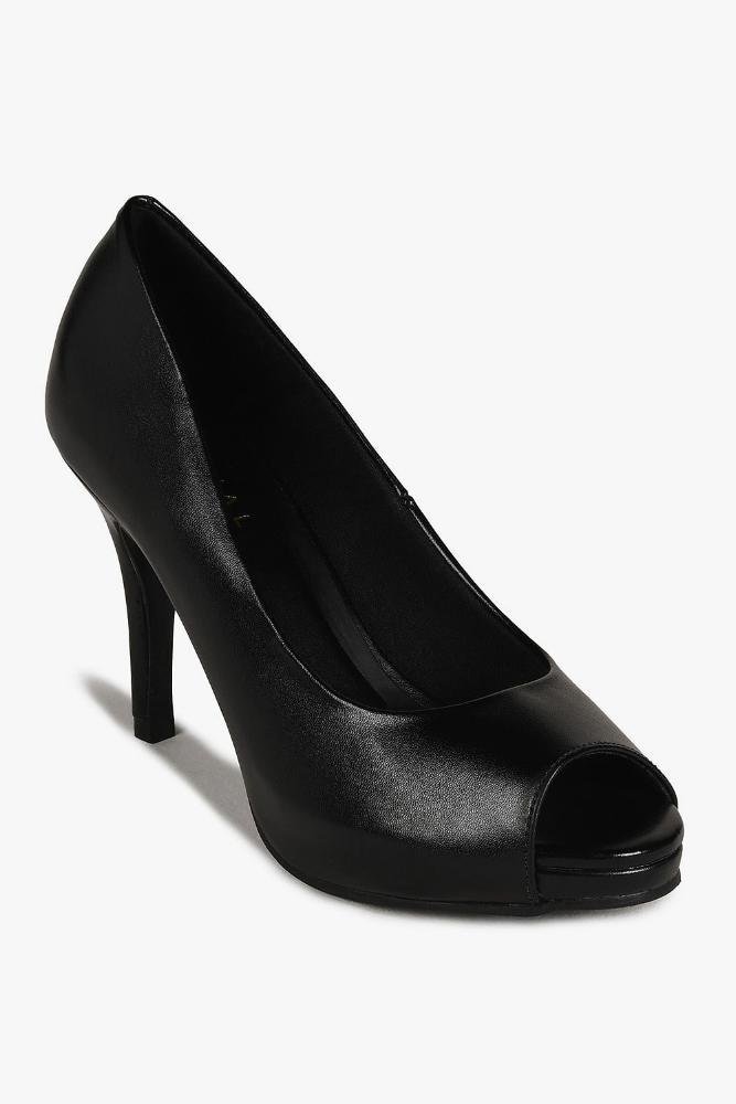 Sapato Feminino Peep Toe Salto Alto Mundial Luiza Preto 7