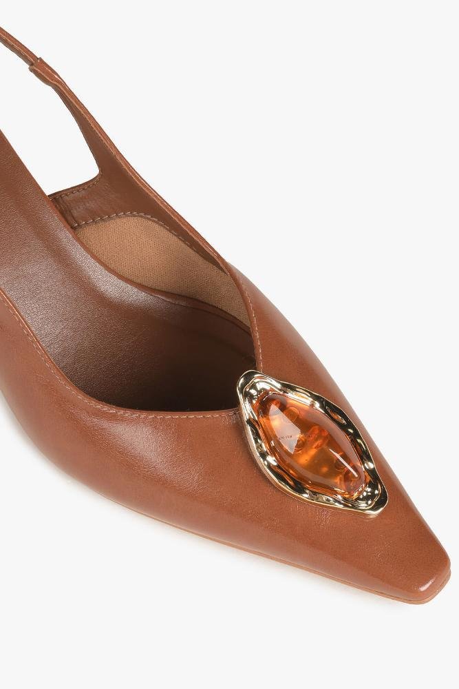Sapato Feminino Slingback Mundial Elisabetta Caramelo 2