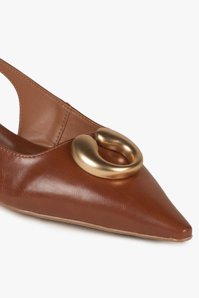 Sapatilha Feminina Slingback Mundial Eda Caramelo 2
