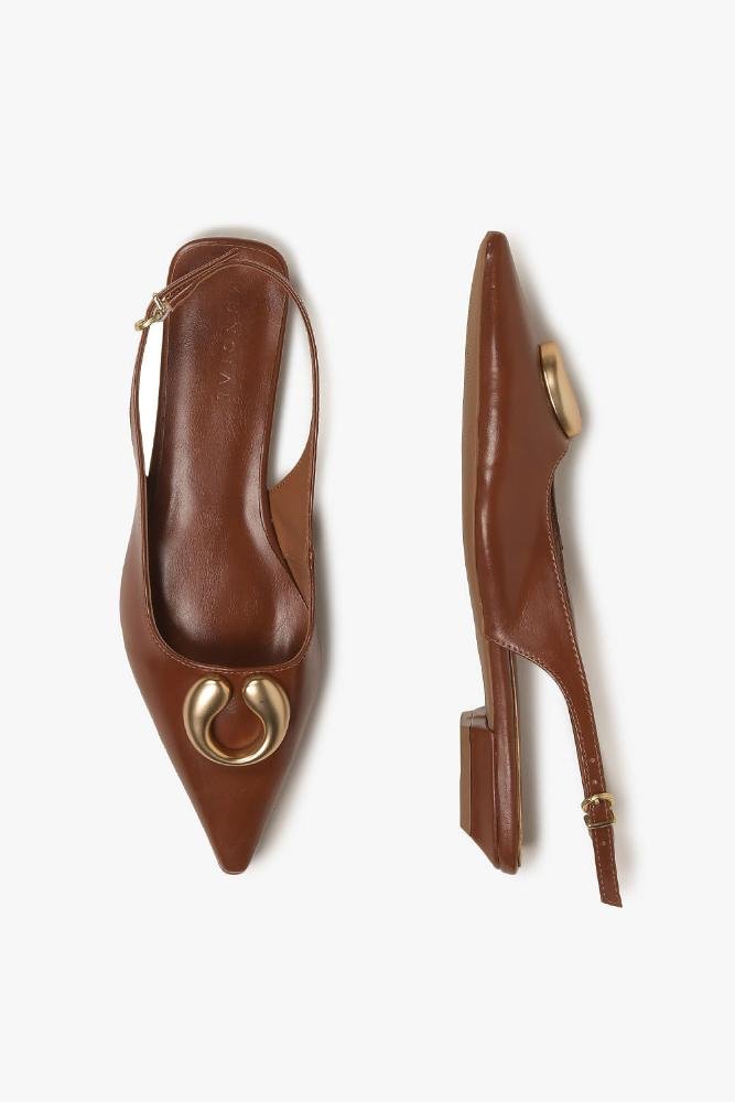 Sapatilha Feminina Slingback Mundial Eda Caramelo 3