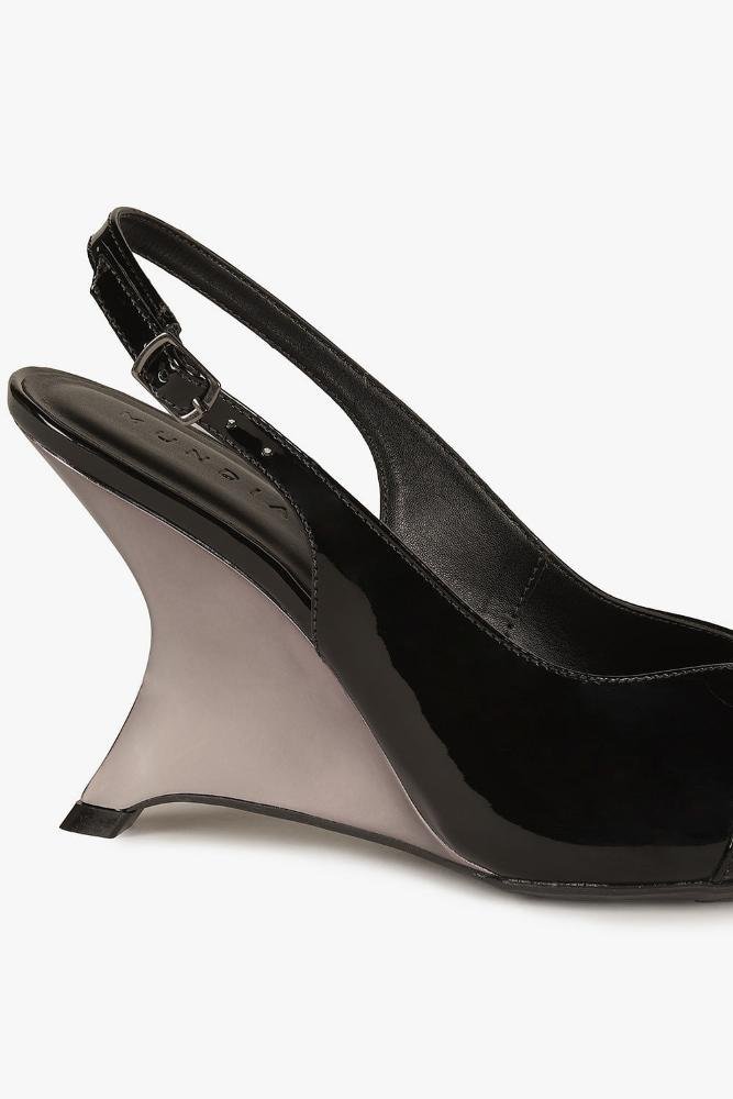 Sapato Feminino Anabela Mundial Rose Preto 2