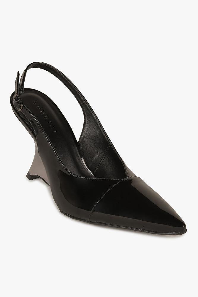 Sapato Feminino Anabela Mundial Rose Preto 4