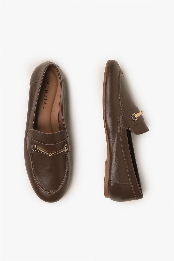 Mocassim Feminino Mundial Lea Marrom 3