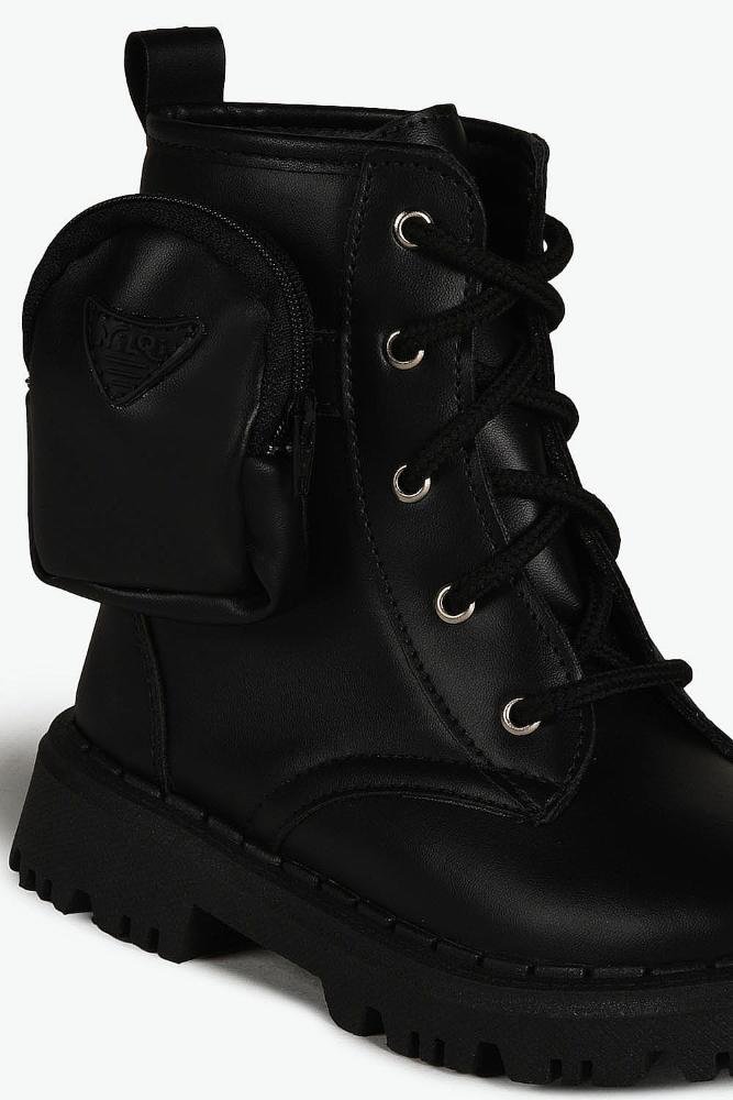 Bota Infantil Coturno Cano Curto Nilqi Teen Nina Preto 2