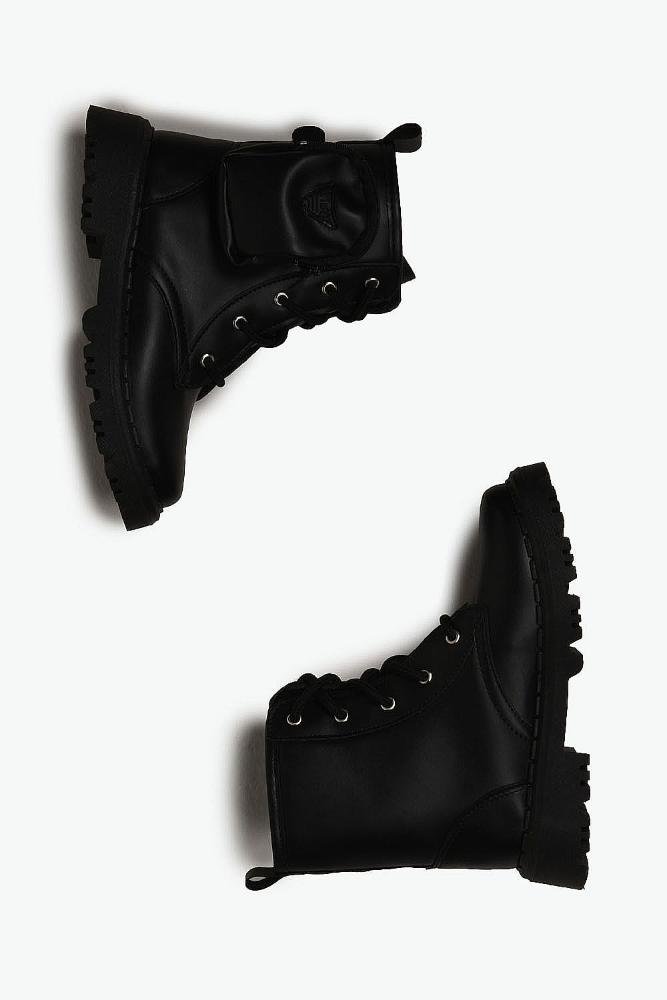 Bota Infantil Coturno Cano Curto Nilqi Teen Nina Preto 3