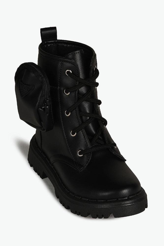 Bota Infantil Coturno Cano Curto Nilqi Teen Nina Preto 4