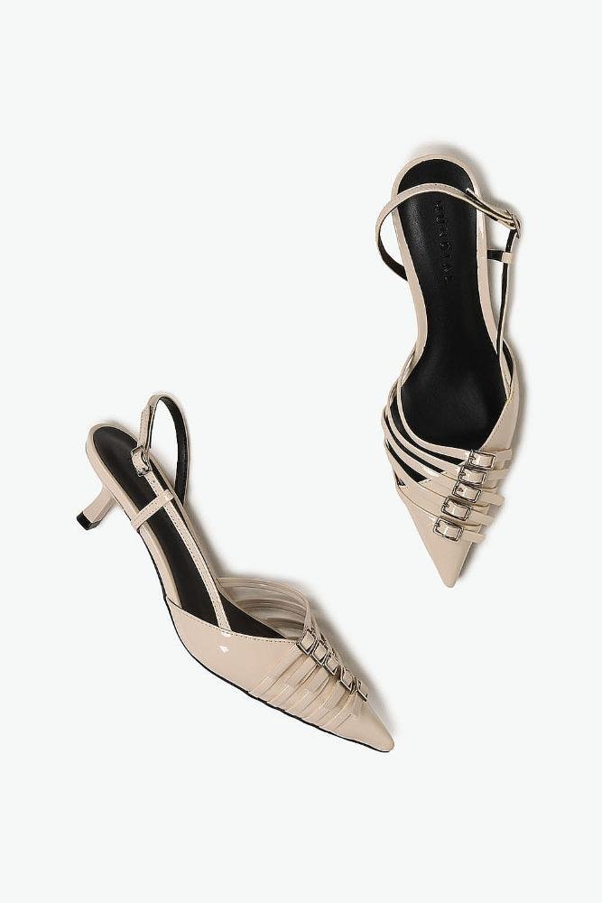 Scarpin Feminino Slingback Mundial Graziele Off White 3