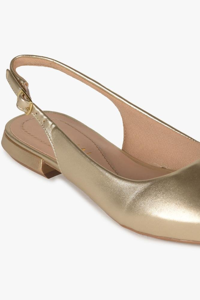 Sapatilha Feminina Slingback Mundial Lilura Dourado 2