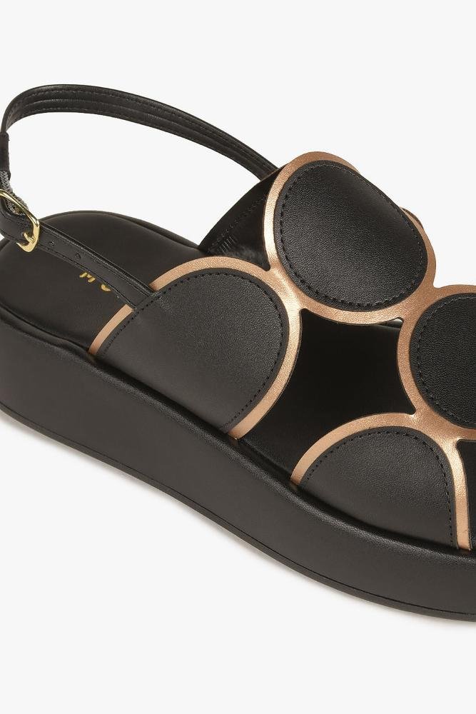 Sandália Feminina Flatform Mundial Molly Preto 2