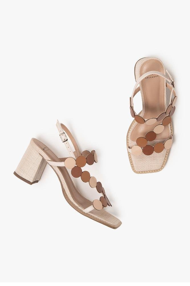 Sandália Feminina Salto Alto Mundial Villin Off White 3