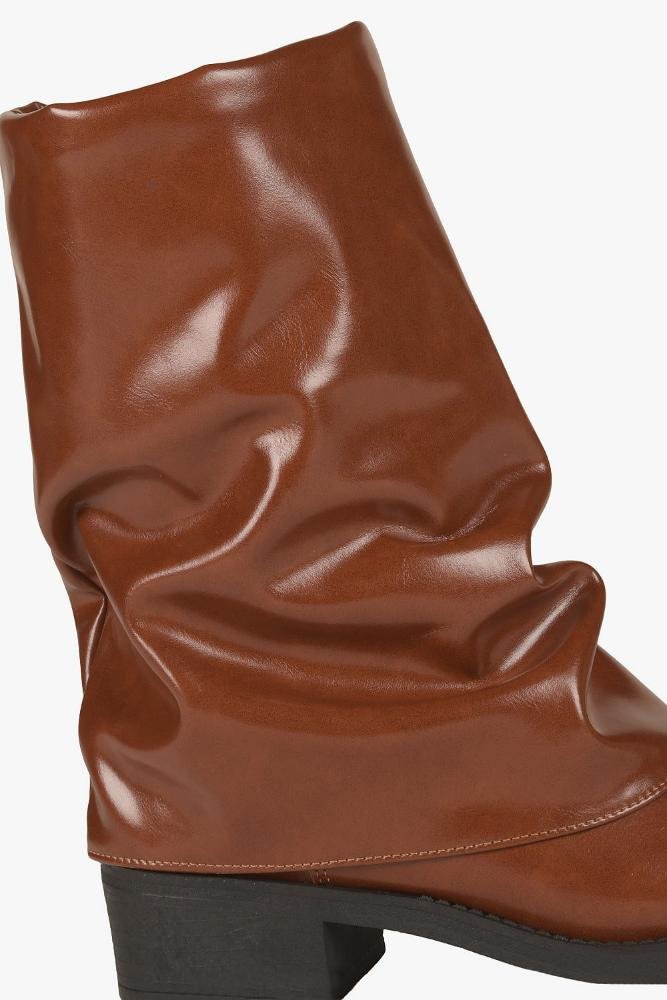 Bota Feminina Cano Médio Mundial Ludimila Caramelo 2