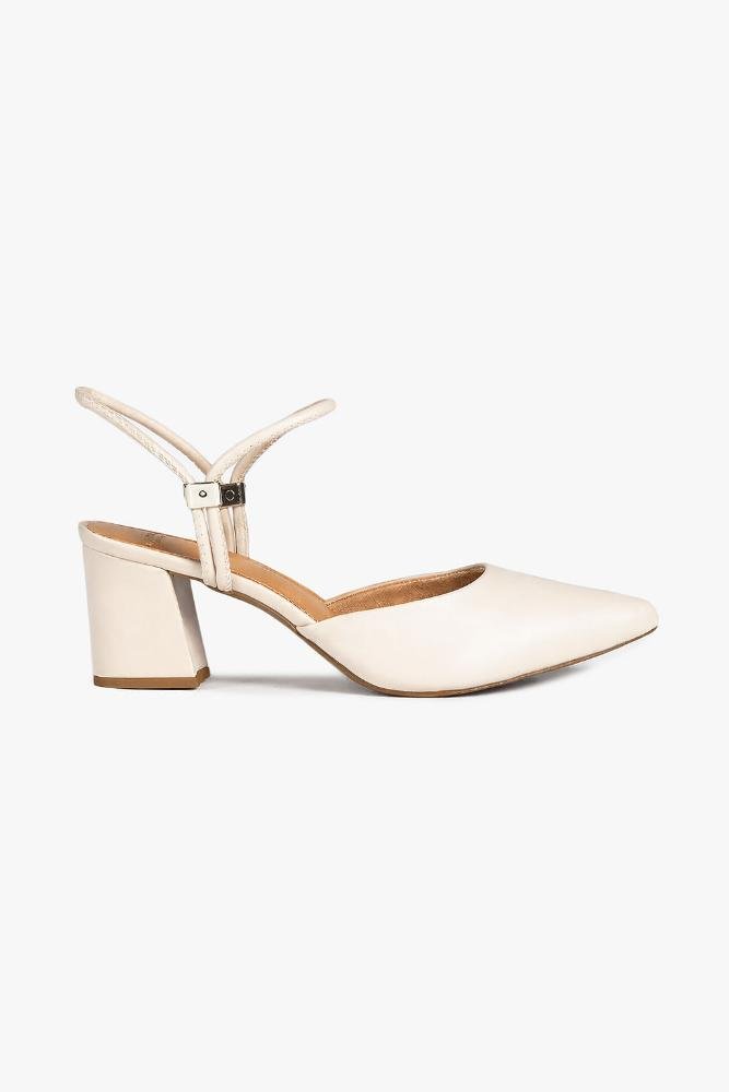 Sapato Feminino Slingback Salto Médio Mundial Klyvia