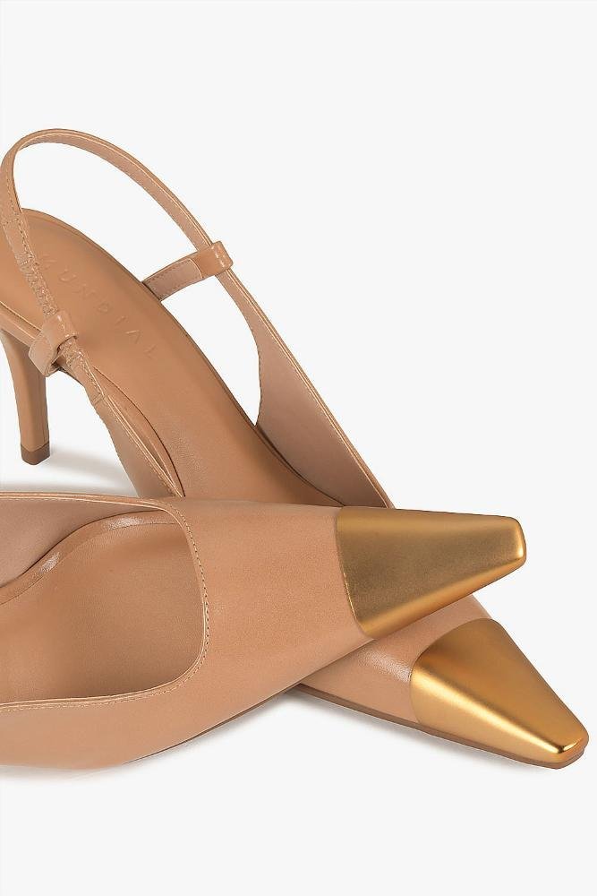 Scarpin Feminino Slingback Mundial Lee Bege 2