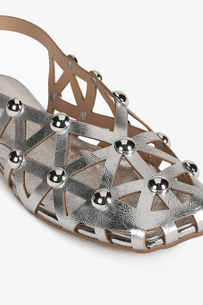 Sapatilha Feminina Slingback Mundial Lady Prata 2