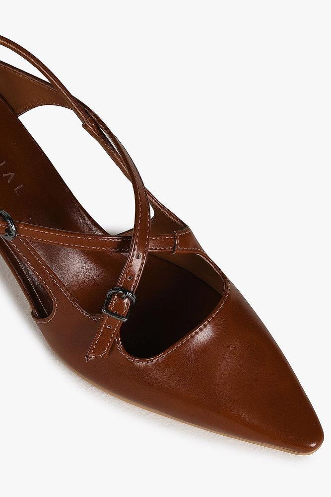 Scarpin Feminino Slingback Mundial Agatha Caramelo 2