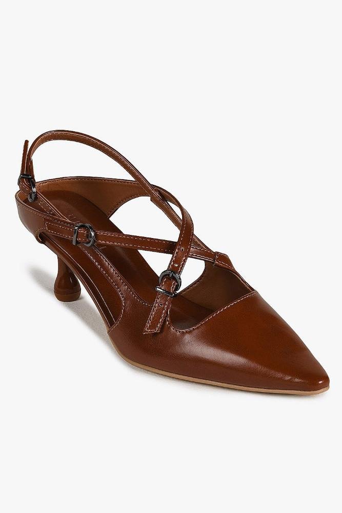 Scarpin Feminino Slingback Mundial Agatha Caramelo 4