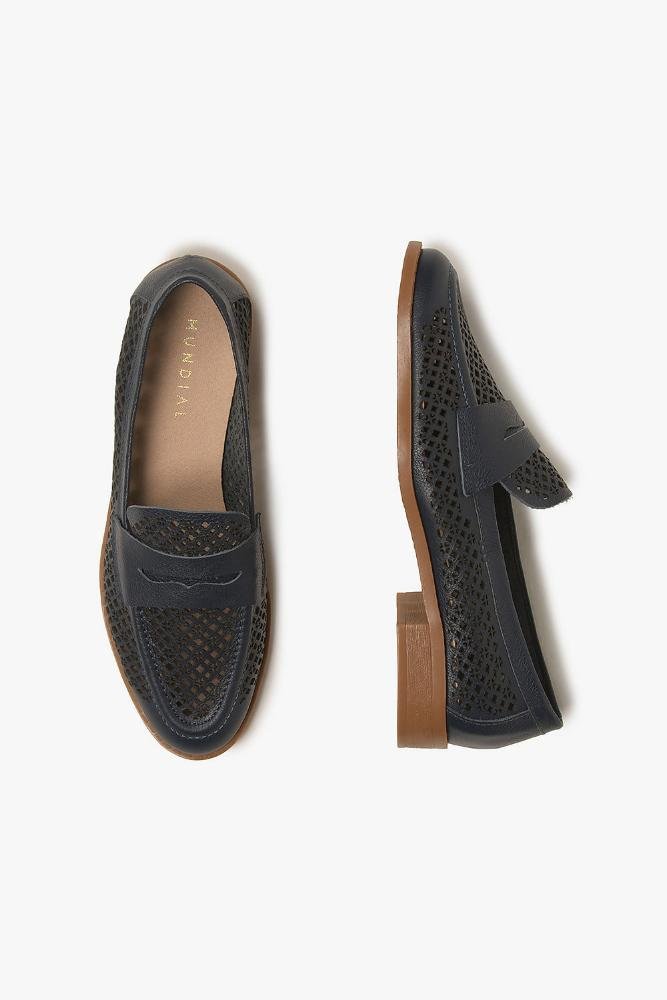Mocassim Feminino Mundial Alcione Azul Marinho 3