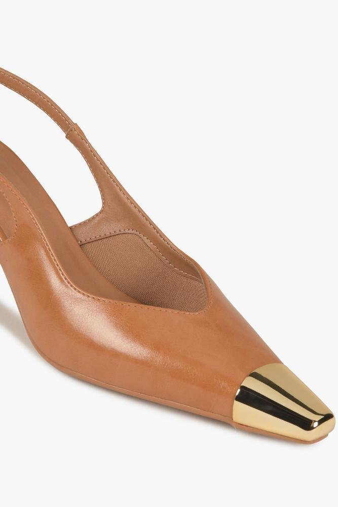Scarpin Feminino Slingback Mundial Andressa Bege 2