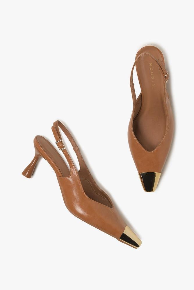 Scarpin Feminino Slingback Mundial Andressa Bege 3