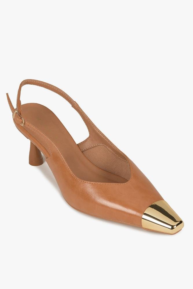 Scarpin Feminino Slingback Mundial Andressa Bege 4