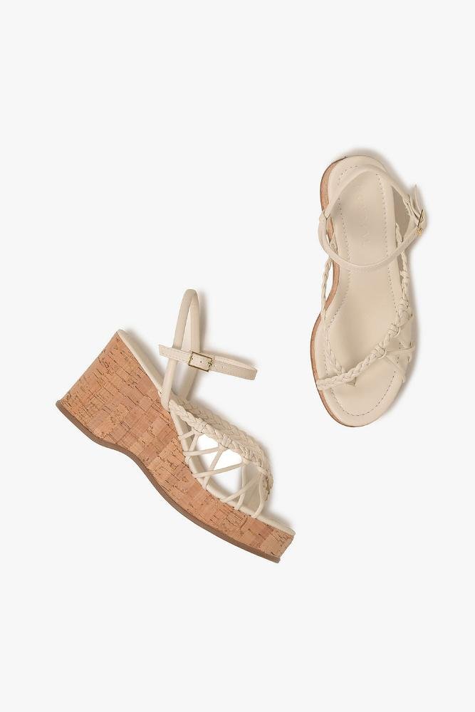Sandália Feminina Plataforma Mundial Margot Off White 4