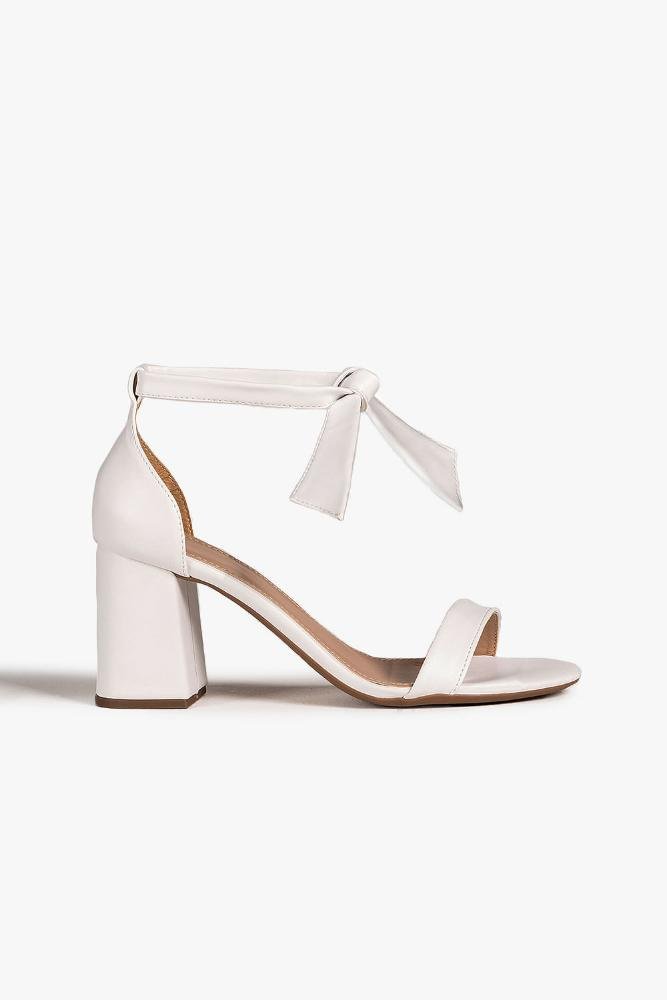 Sandália Feminina Salto Alto Mundial Analia Off White 1