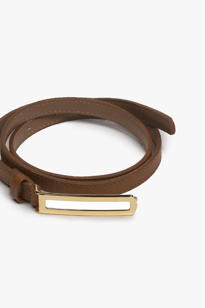 Cinto Feminino Passional Stylo De Couro Caramelo 2