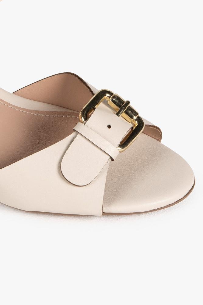 Sandália Feminina Salto Alto Mundial Sadine Off White 2