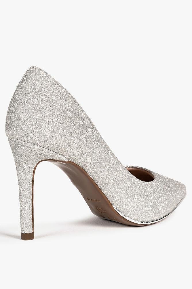 Scarpin Feminino Salto Alto Mundial Negry Prata 2