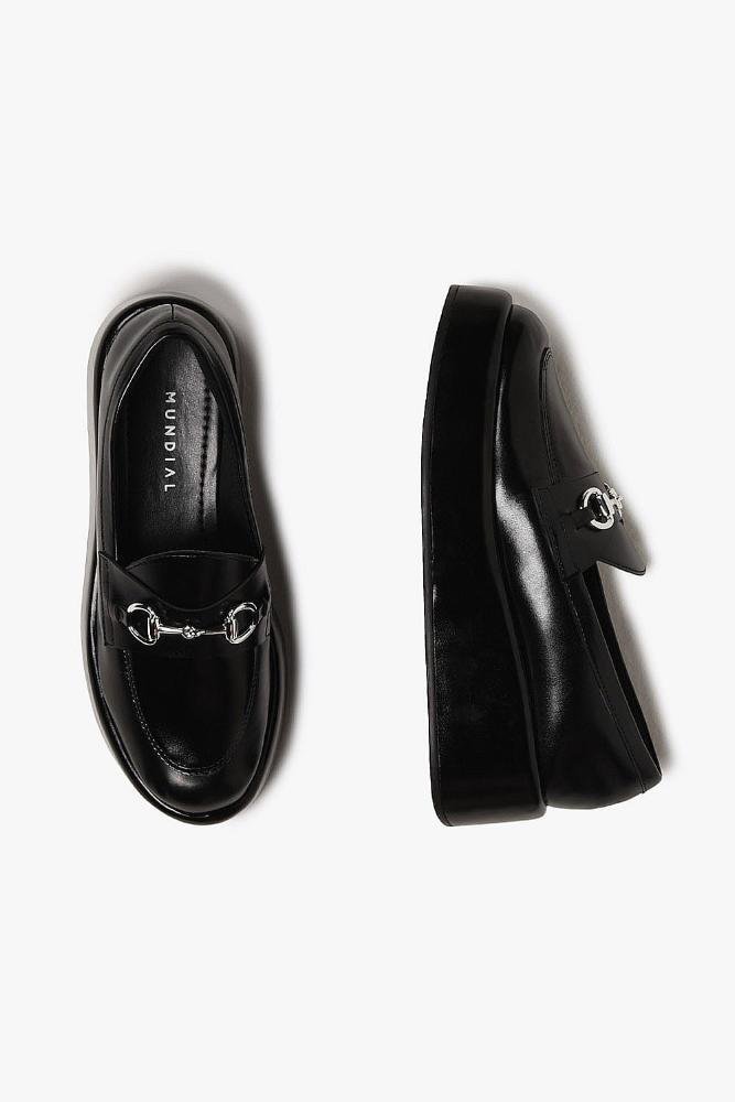Mocassim Feminino Plataforma Loafer Mundial Stefania Preto 4
