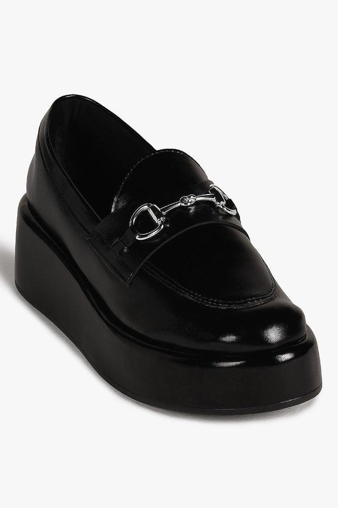 Mocassim Feminino Plataforma Loafer Mundial Stefania Preto 5
