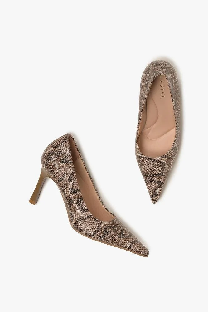 Scarpin Feminino Salto Alto Mundial Leezie Bege 3