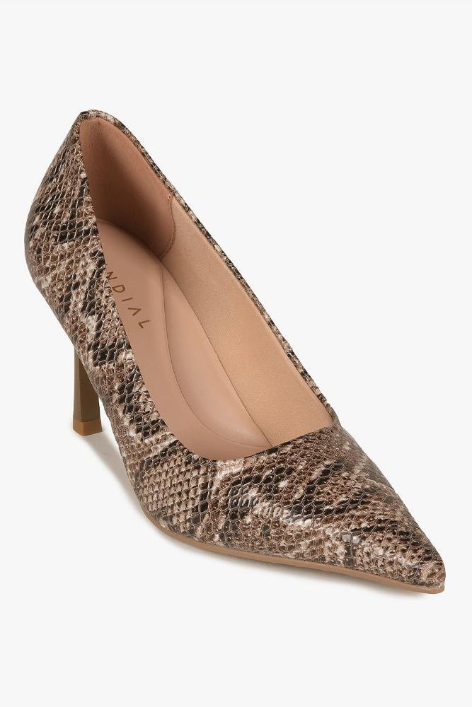 Scarpin Feminino Salto Alto Mundial Leezie Bege 4