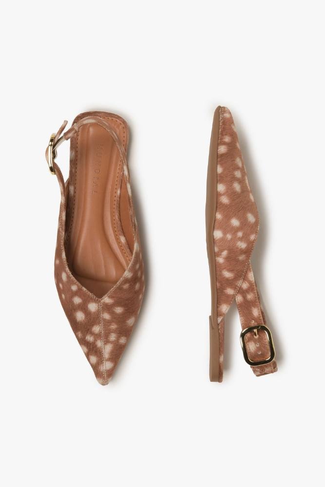 Sapatilha Feminina Slingback Mundial Reese Marrom 2