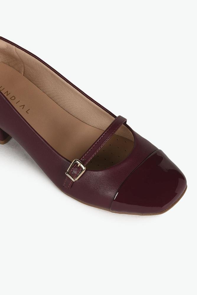 Sapato Feminino De Boneca Mundial Swelen Vinho 2