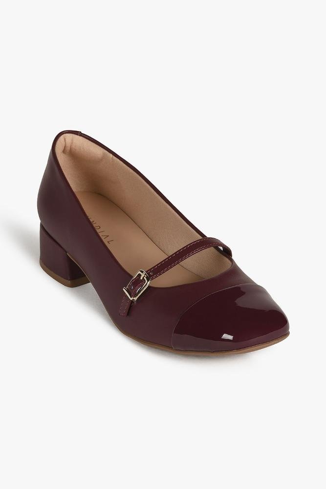 Sapato Feminino De Boneca Mundial Swelen Vinho 4