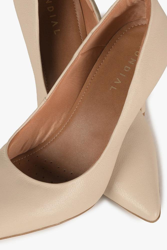 Scarpin Feminino Salto Alto Mundial Hilda Off White 2