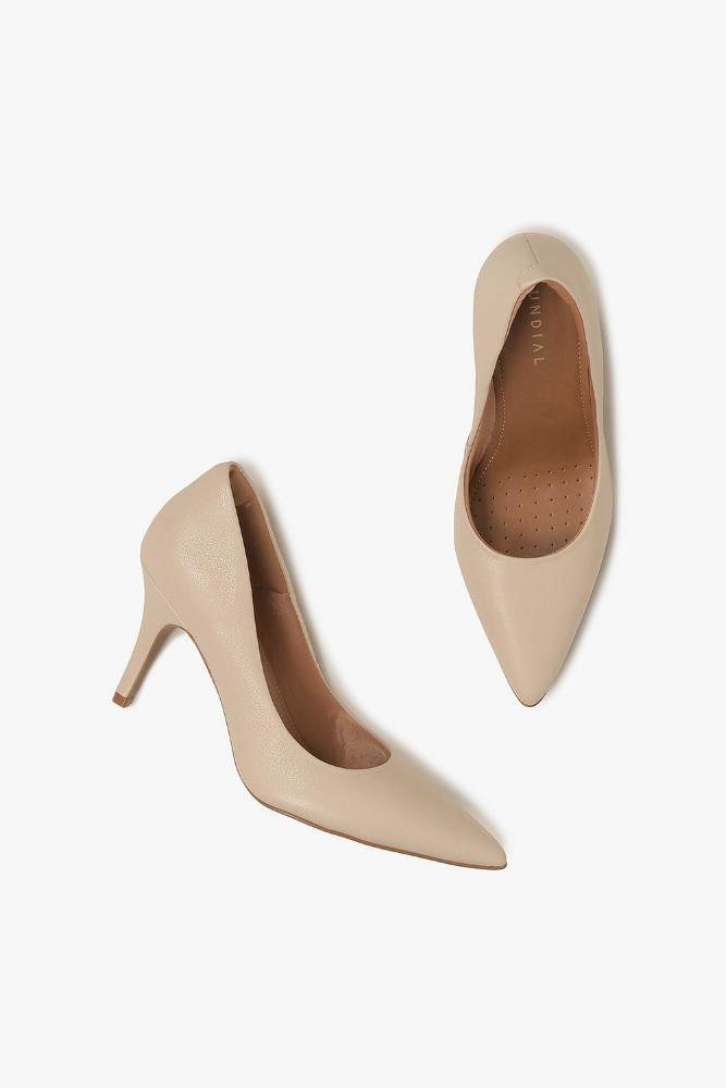 Scarpin Feminino Salto Alto Mundial Hilda Off White 3