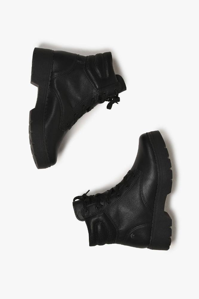 Bota Coturno Infantil Cano Curto Pink Cats Lily Preto 3