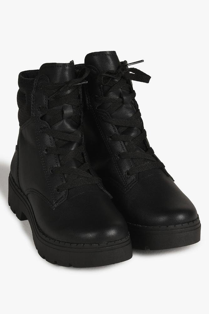 Bota Coturno Infantil Cano Curto Pink Cats Lily Preto 4